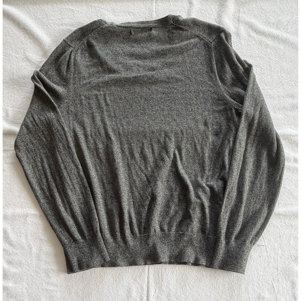 Banana Republic Mens Silk Cotton Cashmere V-Neck Sweater Gray Large - Picture 2 of 6